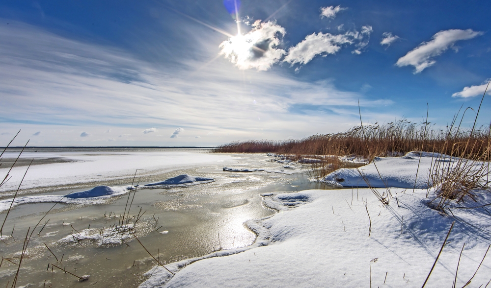 Küste von Schleswig-Holstein im Winter