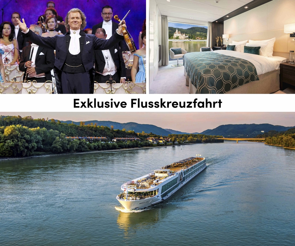 Kollage für die Flusskreuzfahrt zu dem Neujahrskonzert für André Rieu